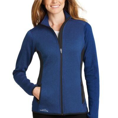 Ladies Full Zip Heather Stretch Fleece Jacket Thumbnail
