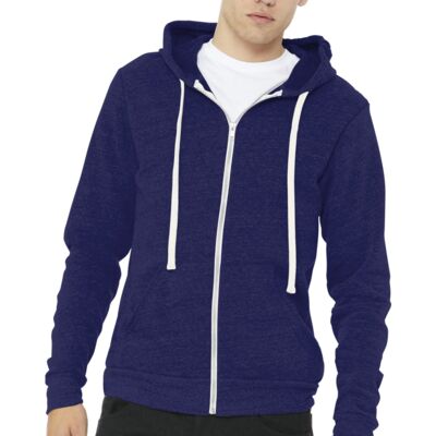 Ultrasoft Unisex Triblend Sponge Fleece Full Zip Hoodie Thumbnail