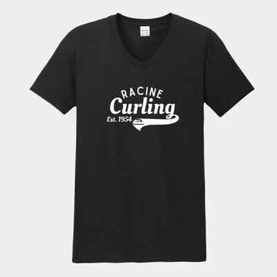 Racine Curling - Softstyle ® V Neck T Shirt Thumbnail