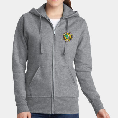 Racine Curling Club - Ladies Core Fleece Full Zip Hooded Sweatshirt Thumbnail